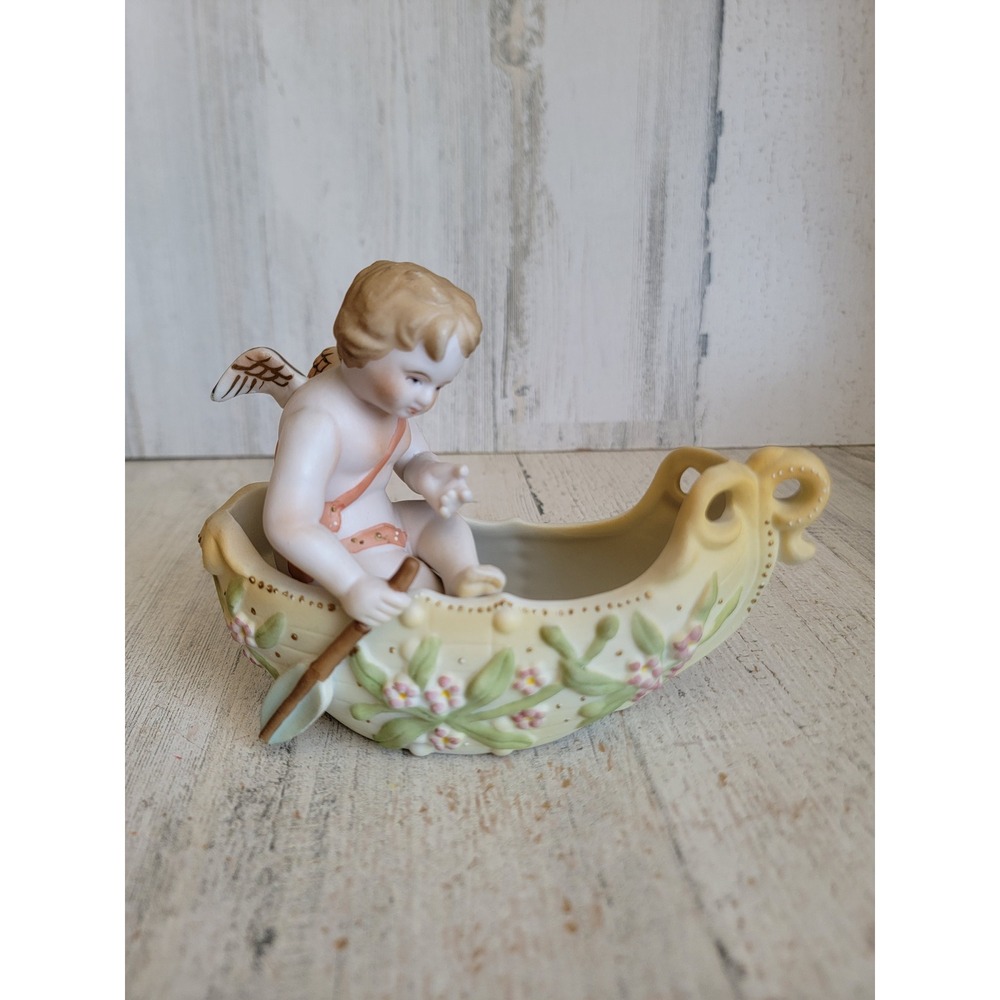 Ardalt Lenwile vintage Angel Boat porcelain religious unique cherub figure